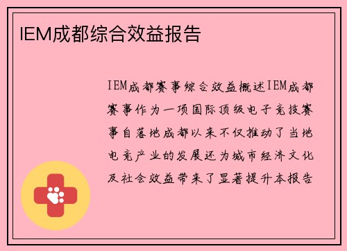 IEM成都综合效益报告